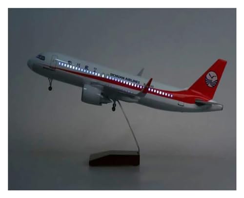 SAFWEL Flugzeug Spielzeug Modellflugzeug Airbus A320 NEO Sichuan Airline Im Maßstab 1:135 Mit Licht Und Rad Aus Druckgussharz (Größe : with Light) von SAFWEL