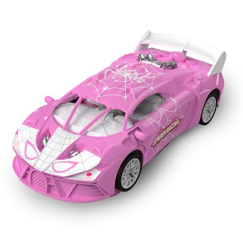 SAIFILI Bugetti Ferngesteuertes Auto Mädchen ab 3 4 5 6 7 8+ Jahre, 2.4G RC Auto Spider Spielzeug mit Fernbedienung, 1:18 Kinder Rennauto Ferngesteuerte mit Sprühfunktion, Aufladbarer Batterie, Rosa von SAIFILI