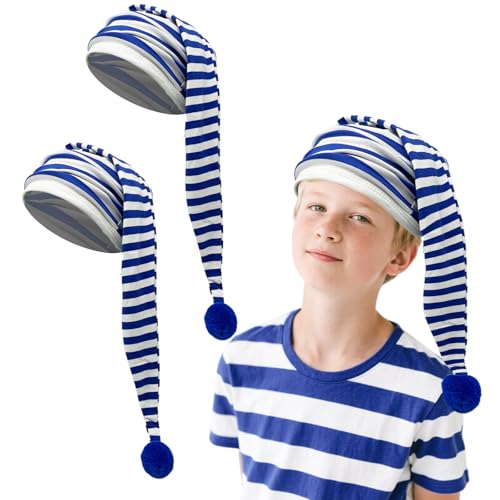 SAIIURV 2 Stück Baumwollmütze Zipfelmütze Schlafmütze Zwergenmütze Zwerge, Zipfelmütze für Karneval, Fasching, Halloween, Kostümzubehör SAIIURV 2 Stück Baumwollmütze Zipfelmütze Schlafmütze Zwergenmütze Zwerge, Zipfelmütze für Karneval, Fasching, Halloween, Kostümzubehör von SAIIURV