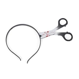 SAIIURV 2 Stücke Halloween Haarreif Blutige Schere im Kopf, Halloween Haarschmuck für Damen, Horror Haarschmuck, Scherzartikel Blutig, Prank, für Gruselkostüm Zombie, bei der Halloween Party (Schwarz) von SAIIURV