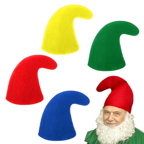 SAIIURV 4 Stücke Zwergenmützen Bunte Zipfelmütze, ElfenmüTze, Zwergen ZipfelmüTze, Zwerg Kostüm, Lustige Kopfbedeckung für Erwachsene Kinder Karneval Halloween Geburtstag Party Accessoire (Mehrfarbig) SAIIURV 4 Stücke Zwergenmützen Bunte Zipfelmütze, ElfenmüTze, Zwergen ZipfelmüTze, Zwerg Kostüm, Lustige Kopfbedeckung für Erwachsene Kinder Karneval Halloween Geburtstag Party Accessoire (Mehrfarbig) von SAIIURV