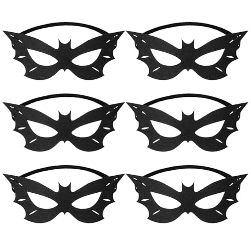 SAIIURV 6 Stück Maske Fledermaus Schwarze für Herren Damen, Batgirl Kostüm Maske Halloween Augenmaske Maskerade für Kinder Erwachsene, Vampir Fledermaus Accessoires für Party Cosplay Fasching Festival SAIIURV 6 Stück Maske Fledermaus Schwarze für Herren Damen, Batgirl Kostüm Maske Halloween Augenmaske Maskerade für Kinder Erwachsene, Vampir Fledermaus Accessoires für Party Cosplay Fasching Festival von SAIIURV