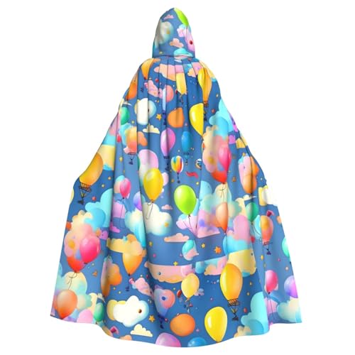 SAISAIXU Buntes Ballon-Kapuzenumhang. Unisex, festlicher und lustiger Umhang für Themenpartys, Halloween und besondere Anlässe, Einheitsgröße. SAISAIXU Buntes Ballon-Kapuzenumhang. Unisex, festlicher und lustiger Umhang für Themenpartys, Halloween und besondere Anlässe, Einheitsgröße. von SAISAIXU