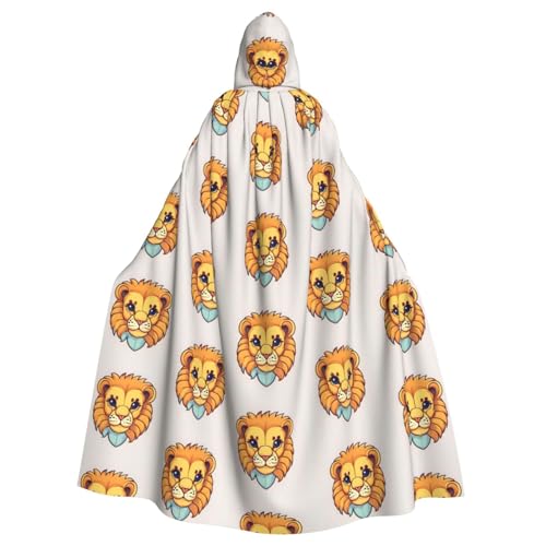 SAISAIXU Cartoon Cute Little Lion Hooded Cape Unisex Festive And Fun Cape For Themed Parties, Halloween And Special Occasions, One Size Fits All SAISAIXU Cartoon Cute Little Lion Hooded Cape Unisex Festive And Fun Cape For Themed Parties, Halloween And Special Occasions, One Size Fits All von SAISAIXU