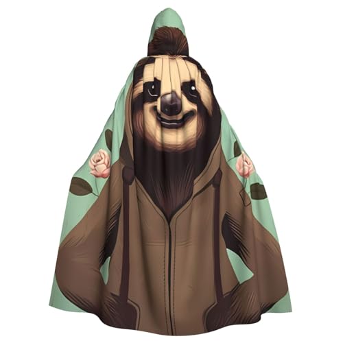SAISAIXU Cartoon Faultier Kapuzen Umhang Unisex Festlicher und Spaß Umhang für Themenpartys, Halloween und besondere Anlässe, Einheitsgröße SAISAIXU Cartoon Faultier Kapuzen Umhang Unisex Festlicher und Spaß Umhang für Themenpartys, Halloween und besondere Anlässe, Einheitsgröße von SAISAIXU