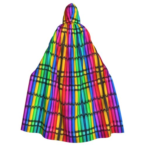SAISAIXU Farbige Buntstifte, Kapuzenumhang, Unisex, festlicher und lustiger Umhang für Themenpartys, Halloween und besondere Anlässe, Einheitsgröße. von SAISAIXU