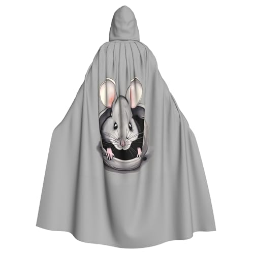 SAISAIXU Grauer Ratten-Kapuzenumhang Unisex, festlicher und lustiger Umhang für Mottopartys, Halloween und besondere Anlässe, Einheitsgröße SAISAIXU Grauer Ratten-Kapuzenumhang Unisex, festlicher und lustiger Umhang für Mottopartys, Halloween und besondere Anlässe, Einheitsgröße von SAISAIXU