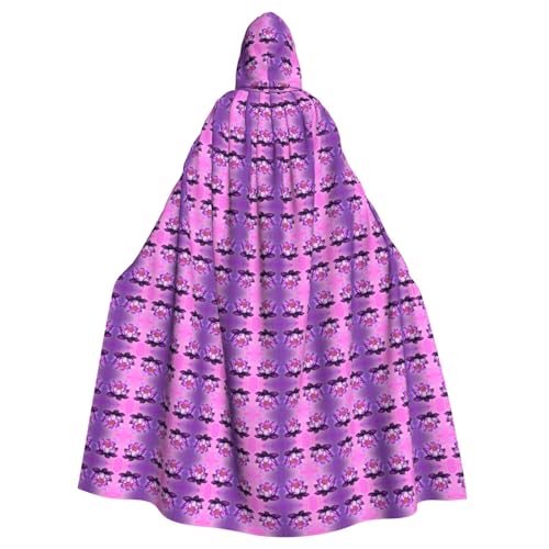 SAISAIXU Lila Lotus Kapuzen Umhang Unisex Festlicher und Spaß Umhang für Mottopartys, Halloween und besondere Anlässe, Einheitsgröße SAISAIXU Lila Lotus Kapuzen Umhang Unisex Festlicher und Spaß Umhang für Mottopartys, Halloween und besondere Anlässe, Einheitsgröße von SAISAIXU