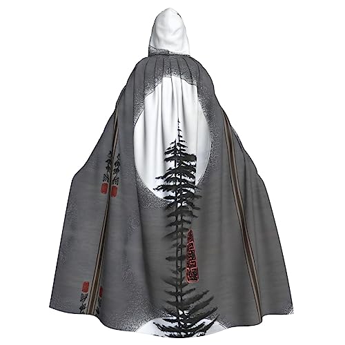 SAISAIXU Moon Pine Tree Kapuzenumhang Unisex Festlicher und lustiger Umhang für Themenpartys, Halloween und besondere Anlässe, Einheitsgröße SAISAIXU Moon Pine Tree Kapuzenumhang Unisex Festlicher und lustiger Umhang für Themenpartys, Halloween und besondere Anlässe, Einheitsgröße von SAISAIXU