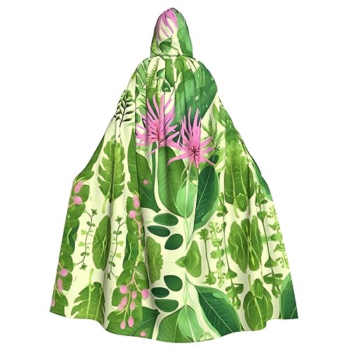 SAISAIXU Rosa Pflanze Blumen Kapuzen Umhang Unisex Festlich und Spaß Umhang für Mottopartys, Halloween und besondere Anlässe Einheitsgröße von SAISAIXU