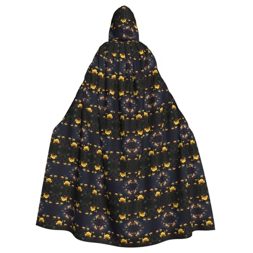 SAISAIXU Schöner gelber Rosen-Kapuzenumhang Unisex, festlicher und lustiger Umhang für Mottopartys, Halloween und besondere Anlässe, Einheitsgröße von SAISAIXU