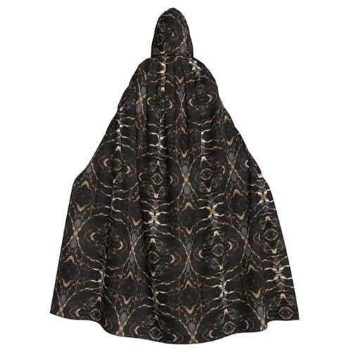 SAISAIXU Schwarz Gold Marmor Kapuzen Umhang Unisex Festlich und Spaß Umhang für Mottopartys, Halloween und besondere Anlässe Einheitsgröße von SAISAIXU