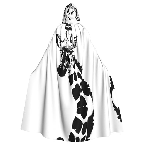 SAISAIXU Schwarz und Weiß Giraffe Kapuzenumhang Unisex Festlicher und Spaß Umhang für Mottopartys, Halloween und besondere Anlässe, Einheitsgröße SAISAIXU Schwarz und Weiß Giraffe Kapuzenumhang Unisex Festlicher und Spaß Umhang für Mottopartys, Halloween und besondere Anlässe, Einheitsgröße von SAISAIXU