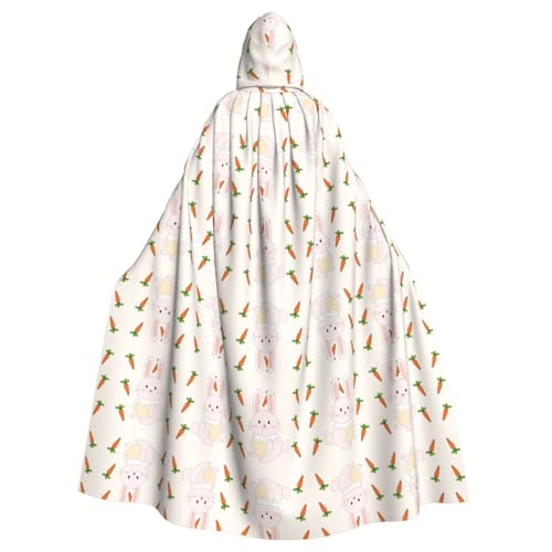 SAISAIXU Smiling Rabbit Hooded Cape Unisex Festive And Fun Cape For Themed Parties, Halloween And Special Occasions, One Size Fits All von SAISAIXU