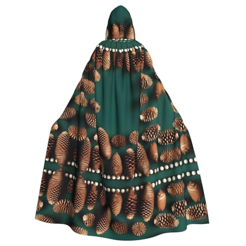SAISAIXU Tannenzapfen-Bordüre Kapuzenumhang Unisex Festlicher und lustiger Umhang für Mottopartys, Halloween und besondere Anlässe, Einheitsgröße SAISAIXU Tannenzapfen-Bordüre Kapuzenumhang Unisex Festlicher und lustiger Umhang für Mottopartys, Halloween und besondere Anlässe, Einheitsgröße von SAISAIXU