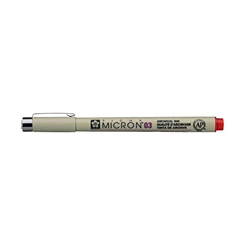 SAKURA Fineliner PIGMA MICRON 03, rot von SAKURA