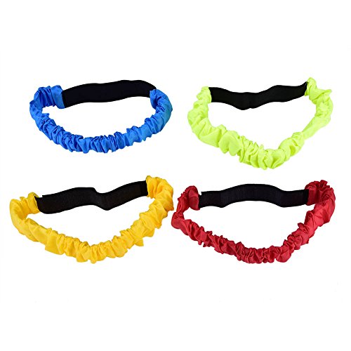 4Pcs 3 Legged Race Bands Colorful Elastic Tie Rope Elastic Sport Tie Rope for Children Kids Relay Race Game Carnival Backyard Indoor Outdoor Building Game von SALALIS