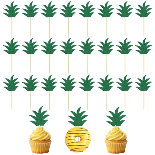 Tortendeko Ananas, 24pcs Cupcake Topper Blätter, Kuchen Deko Blätter, Kuchendeko Sommer, Perfekt für die Kuchendekoration Einer Tropischen Hawaii-Party Im Sommer Tortendeko Ananas, 24pcs Cupcake Topper Blätter, Kuchen Deko Blätter, Kuchendeko Sommer, Perfekt für die Kuchendekoration Einer Tropischen Hawaii-Party Im Sommer von SALGIA