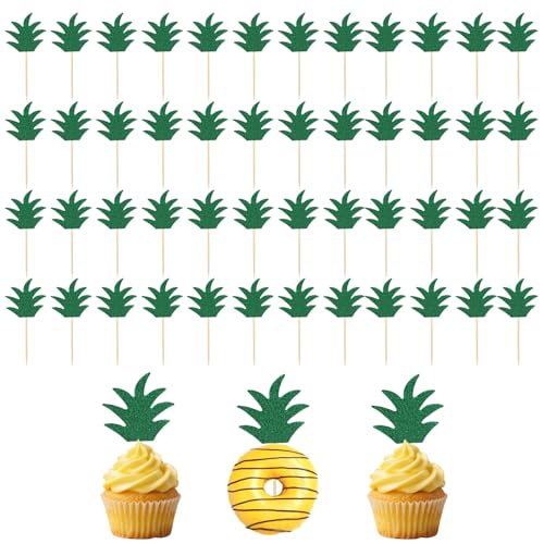 Tortendeko Ananas, 48pcs Cupcake Topper Blätter, Kuchen Deko Blätter, Kuchendeko Sommer, Perfekt für die Kuchendekoration Einer Tropischen Hawaii-Party Im Sommer Tortendeko Ananas, 48pcs Cupcake Topper Blätter, Kuchen Deko Blätter, Kuchendeko Sommer, Perfekt für die Kuchendekoration Einer Tropischen Hawaii-Party Im Sommer von SALGIA