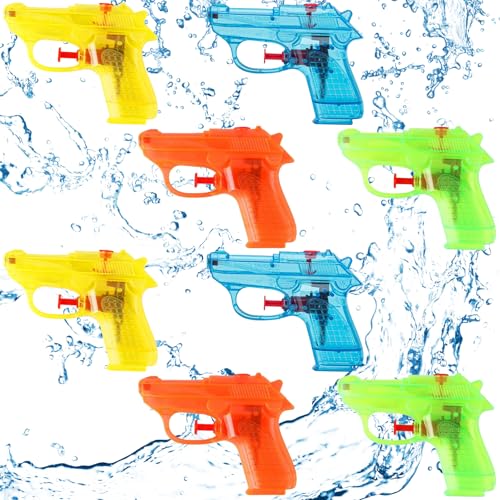 Wasserpistole Klein, 8pcs Wasserspritzpistole Kinder, Spritzpistole Wasser Klein, Mini Wasserpistole, Perfektes Wasserspielzeug für Kinder und Erwachsene, Sommerspielzeug für Garten und Pool Wasserpistole Klein, 8pcs Wasserspritzpistole Kinder, Spritzpistole Wasser Klein, Mini Wasserpistole, Perfektes Wasserspielzeug für Kinder und Erwachsene, Sommerspielzeug für Garten und Pool von SALGIA