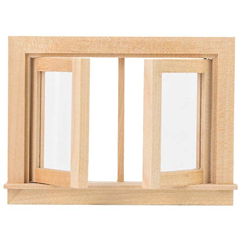 SALUTUYA Puppe Holzfenster, 1 Pack 1:12 Puppenhaus Miniatur DIY Holz Quadrat Fenster Möbel Zubehör 1: 12 Holzfenster Holz Puppenhaus Fenster Puppenhaus Möbel, für Puppenliebhaber von SALUTUYA