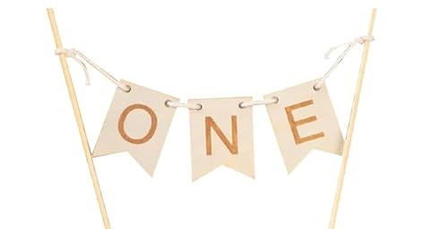 Cake Topper 1. Geburtstag, Holz Tortendeko 1. Jahrestagsfeier Kuchentopper Happy Birthday Kuchendeko Geburtstagsparty Kuchen Deko Kindergeburtstag Mädchen Junge von SAMANTHAHALLLTD