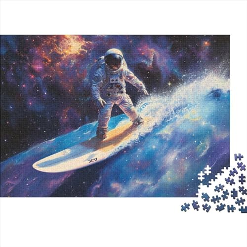 Astronaut Puzzle 1000 Teile Erwachsener, surfen Puzzle 1000 Teile, Bwechslungsreiche Puzzle Erwachsene, Puzzle-Geschenk, Familien-Puzzlespiel 1000pcs (75x50cm) von SANDUOHUA