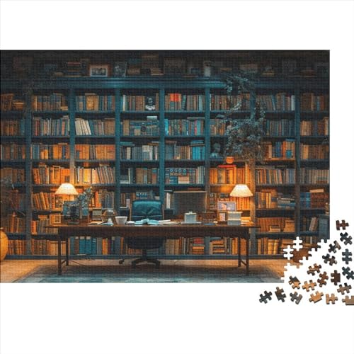 Buchhandlung Puzzle 500 Teile Erwachsener, Verschiedene Bücher500 Puzzleteile, Bwechslungsreiche Puzzle Für Erwachsene, Premium Quality, Familiendekorationen 500pcs (52x38cm) von SANDUOHUA