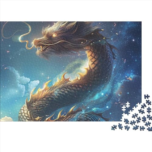 Chinesischer Drache Puzzle 1000 Teile Erwachsener, 1000-teiliges Puzzle, Bwechslungsreiche Puzzle Erwachsene, Premium Quality, Familien-Puzzlespiel 1000pcs (75x50cm) von SANDUOHUA