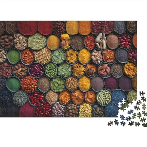 Colourful Spices Puzzles Für Erwachsene 500 Teile, Puzzle 500 Teile, Bwechslungsreiche Puzzle Erwachsene, Spielzeug Geschenk, Familiendekorationen 500pcs (52x38cm) von SANDUOHUA