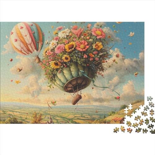 Heißluftballon Puzzles Für Erwachsene 1000 Teile, 1000-teiliges Puzzle, Bwechslungsreiche Puzzle Erwachsene, Puzzle-Geschenk, Familiendekorationen 1000pcs (75x50cm) von SANDUOHUA