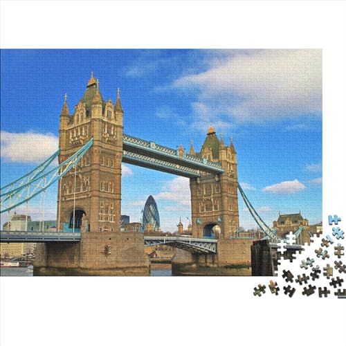 Londoner Tower Bridge Puzzles Für Erwachsene 1000 Teile, Jigsaw-Puzzles 1000 Puzzleteilige, Bwechslungsreiche Puzzle Für Erwachsene, Puzzle Erwachsene, Familiendekorationen 1000pcs (75x50cm) von SANDUOHUA