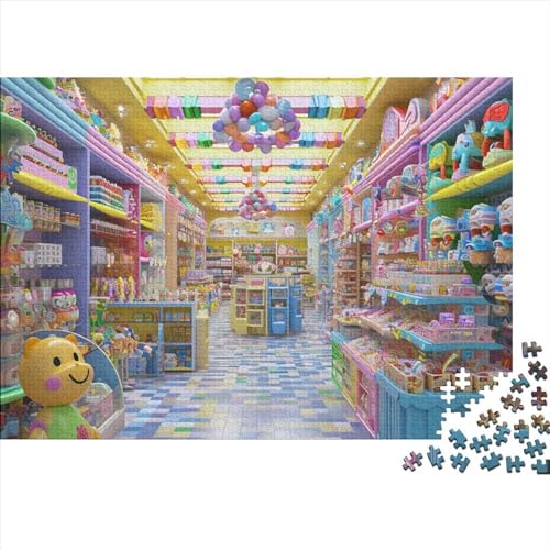 Spielzeugladen 500 Stück Puzzles Für Erwachsene, Buntes Spielzeug Puzzle 500 Teile, Bwechslungsreiche Puzzle Erwachsene, Puzzle Erwachsene, Familien-Puzzlespiel 500pcs (52x38cm) von SANDUOHUA