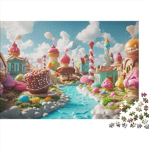 Süßigkeiten-Haus Puzzles Für Erwachsene 1000 Teile, Río De Chocolate Puzzle 1000 Teile, Bwechslungsreiche Puzzle Erwachsene, Premium Quality, Familien-Puzzlespiel 1000pcs (75x50cm) von SANDUOHUA