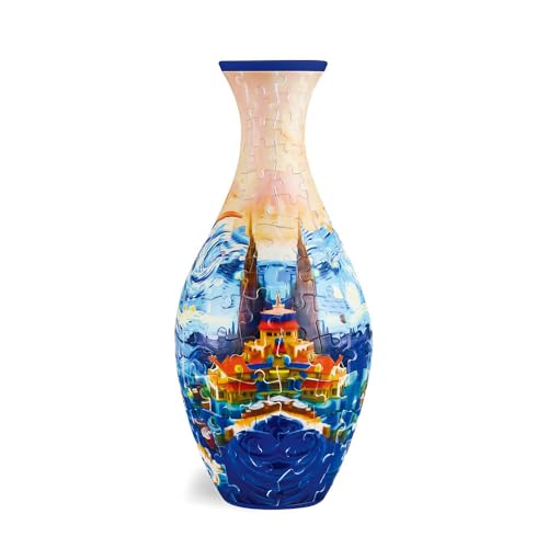 3D Puzzle, 160 teiliges DIY-Kunststoff-Blumenvase, einzigartige Kunst und Handwerk für Erwachsene, Kunststoff-Puzzle-Vase für die Dekoration von Zuhause und Büro von SANFUNET