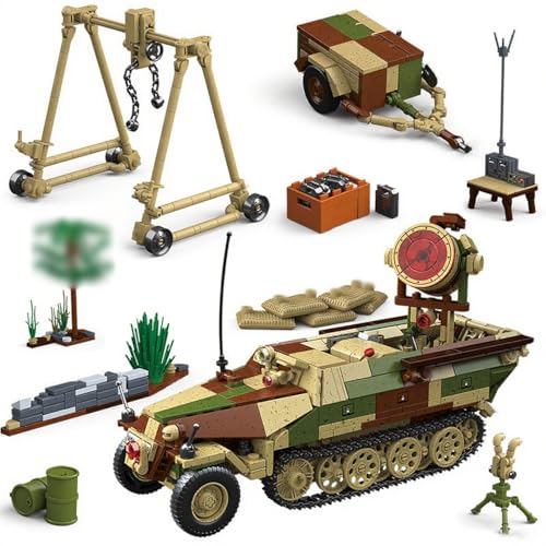 Militärisches Panzer-Bauset, Militär Tank Bausatz Erwachsene, Modell eines schweren Kampfpanzers aus dem 2. Weltkrieg-Sd.Kfz.251 1:28 von SANFUNET