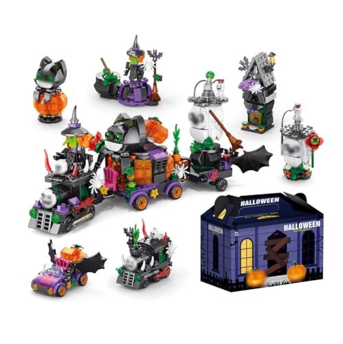 SANFUNET Adventskalender 2025, Weihnachtsbausatz, 6-in-1-Spukhaus-Blockset, Geschenke für Jungen und Mädchen im Alter von 3–12+ von SANFUNET