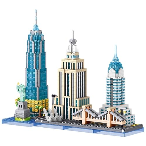SANFUNET Miniatur Architektur Bausteine für New Yorker, 3262 Teile Berühmte Wahrzeichen Mini Micro Bausteine Spielzeug, Spielzeuggeschenke für Kinder und Erwachsene SANFUNET Miniatur Architektur Bausteine für New Yorker, 3262 Teile Berühmte Wahrzeichen Mini Micro Bausteine Spielzeug, Spielzeuggeschenke für Kinder und Erwachsene von SANFUNET