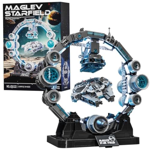 SANFUNET Raumschiff-Bausteinset von Xingye, Weltraumschlachtschiff-Spielzeug, Magnetschwebebahn-Schlachtschiff-Dekorationssammlung – 1196 Teile von SANFUNET