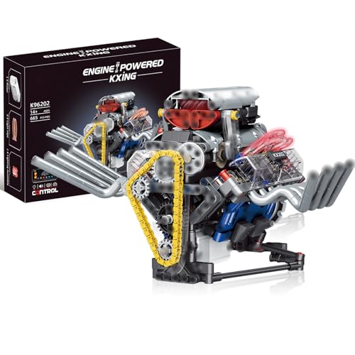 SANFUNET V8 Motor Bausteine Bausatz, Auto Engine DIY Modellbausatz, STEM Experimentierset für Mechanik und KonstruktionGeschenk für Kinder und Erwachsene-665 Teile SANFUNET V8 Motor Bausteine Bausatz, Auto Engine DIY Modellbausatz, STEM Experimentierset für Mechanik und KonstruktionGeschenk für Kinder und Erwachsene-665 Teile von SANFUNET