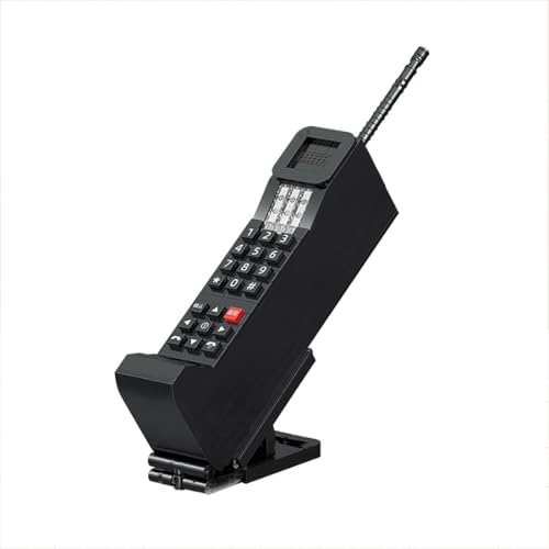 SANFUNET Vintage Telefon Handy Baustein, 489 teiliger Handy Modellbausatz, kreative Spielzeuggeschenke für Erwachsene und Kinder (mit Handyhalter) von SANFUNET