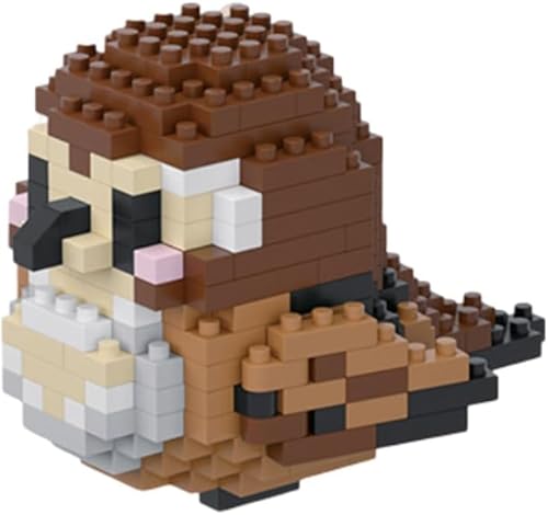 SANFUNET Vogel Papagei Bausätze für Erwachsene, 5er-Pack Min Papagei Mikro Bausätze Bausatz, Tiere Bauen Modell Kits, Mint-Spielzeuggeschenke für Teenager, Mädchen, Jungen (Dicker Vogel) von SANFUNET