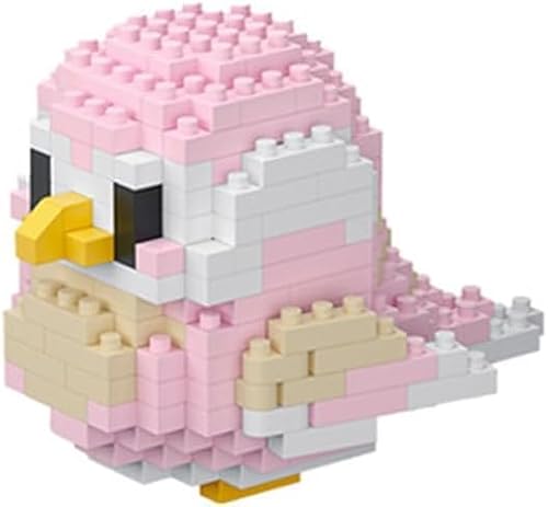 SANFUNET Vogel Papagei Bausätze für Erwachsene, 5er-Pack Min Papagei Mikro Bausätze Bausatz, Tiere Bauen Modell Kits, Mint-Spielzeuggeschenke für Teenager, Mädchen, Jungen (Pfirsich) von SANFUNET