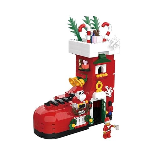 SANFUNET Weihnachts Bausatz mit Weihnachtsstrümpfen, Weihnachtsspielset, Weihnachtsdeko für Jungen und Mädchen von 6–12 Jahren, 713 Teile von SANFUNET