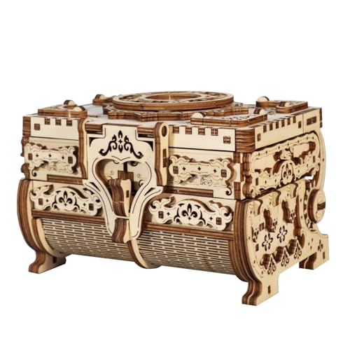 3D Holzpuzzle für Erwachsene Schmuckkästchen Modellbausatz Geschenk für Männer von SANJSJHXJ