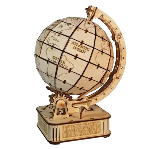 3D Puzzle Für Erwachsene Holz Modell Erdball Modellbausatz Geschenk Für Männer von SANJSJHXJ