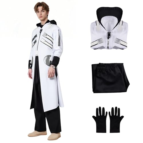 SANJSJHXJ Dr. Eggman Cosplay Kostüm, Ivo Robotnik Cosplay Outfit Komplettes Set mit Handschuhen für Halloween Karneval Party (Weiß, 3XL) von SANJSJHXJ