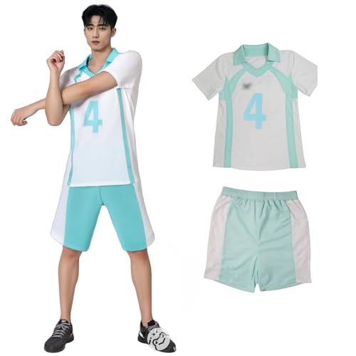 SANJSJHXJ Oikawa Tooru Cosplay Kostüm, Aoba Johsai High School Cosplay Outfit Volleyball-Trikot Set Nummer "2.5 cm für Halloween (GREEN4, M) von SANJSJHXJ