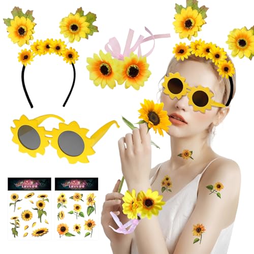 SANLIUSANJIU Damen Sonnenblumen kostüme Accessoires, Sonnenblume Haarschmuck Sonnenblume Haarreif Sonnenblumen Sonnenbrille SonnenblumenHaarspange Sonnenblumen Armbänder Für Karneval Damen Mädchen SANLIUSANJIU Damen Sonnenblumen kostüme Accessoires, Sonnenblume Haarschmuck Sonnenblume Haarreif Sonnenblumen Sonnenbrille SonnenblumenHaarspange Sonnenblumen Armbänder Für Karneval Damen Mädchen von SANLIUSANJIU