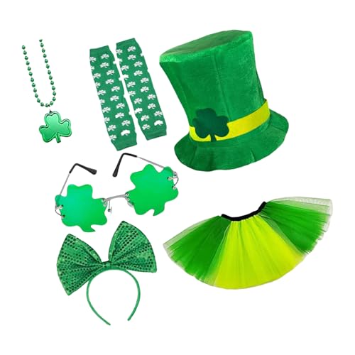 Festival-Kostüm-Set für Partys und Feiern, enthält wesentliche Accessoires im grünen Thema Festival-Kostüm-Set für Partys und Feiern, enthält wesentliche Accessoires im grünen Thema von SANRLO